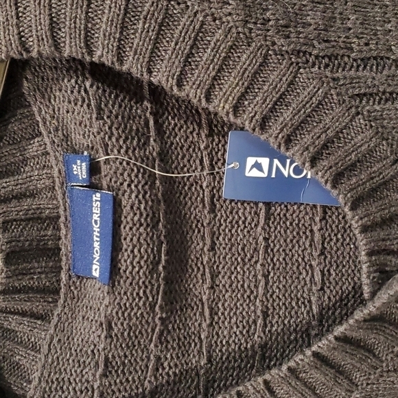 NorthCrest cable knit cardigan button does sweater sz 1X - Picture 3 of 8